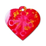 What inside Flowers  Dog Tag Heart (One Side)