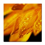 Wet Yellow Flowers 1   Tile Coaster