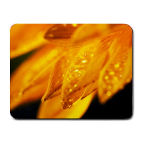 Wet Yellow Flowers 1   Small Mousepad from UrbanLoad.com Front