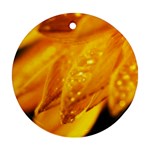 Wet Yellow Flowers 1   Ornament (Round)