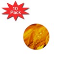 Wet Yellow Flowers 1   1  Mini Button (10 pack) 