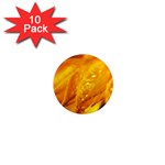 Wet Yellow Flowers 1   1  Mini Magnet (10 pack) 