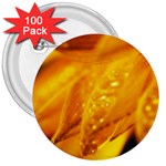 Wet Yellow Flowers 1   3  Button (100 pack)