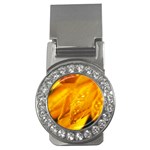 Wet Yellow Flowers 1   Money Clip (CZ)