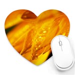 Wet Yellow Flowers 1   Mousepad (Heart)