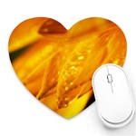 Wet Yellow Flowers 1   Mousepad (Heart)