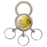 Water Drops on Flower 4  3-Ring Key Chain