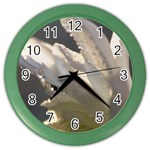 Water Drops on Flower 2  Color Wall Clock