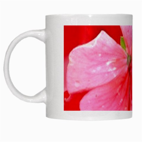 Water and Pink Flower  White Mug from UrbanLoad.com Left