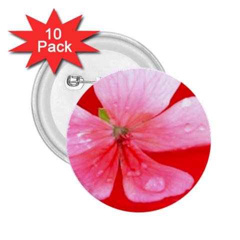 Water and Pink Flower  2.25  Button (10 pack) from UrbanLoad.com Front