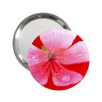Water and Pink Flower  2.25  Handbag Mirror