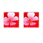 Water and Pink Flower  Cufflinks (Square)
