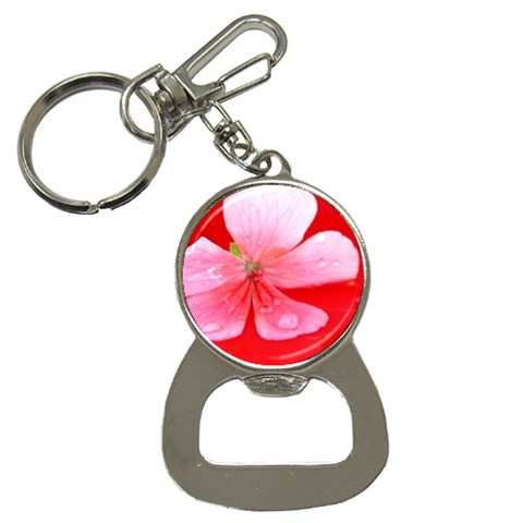 Water and Pink Flower  Bottle Opener Key Chain from UrbanLoad.com Front