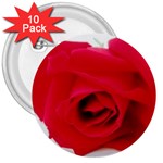 Very Red Rose  3  Button (10 pack)