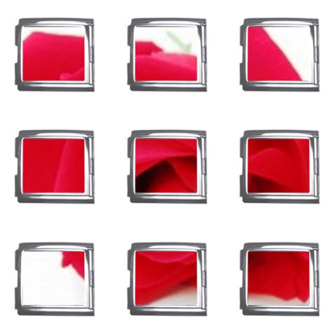 Very Red Rose  Mega Link Italian Charm (9 pack) from UrbanLoad.com Front