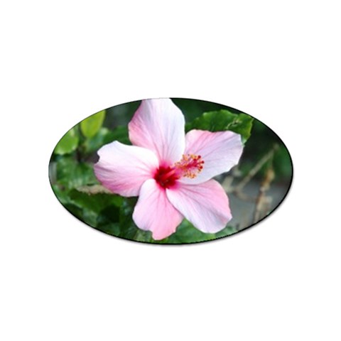 Very Pink Flower  Sticker Oval (10 pack) from UrbanLoad.com Front