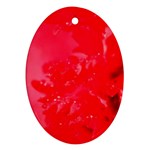 The Red Flower 5  Ornament (Oval)