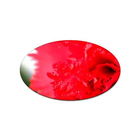 The Red Flower 5  Sticker Oval (100 pack) from UrbanLoad.com Front