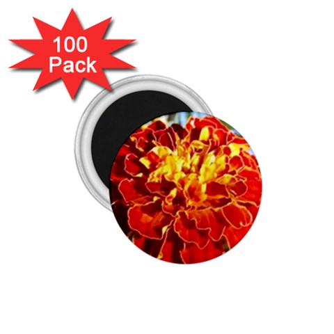 The Red Flowers  1.75  Magnet (100 pack)  from UrbanLoad.com Front