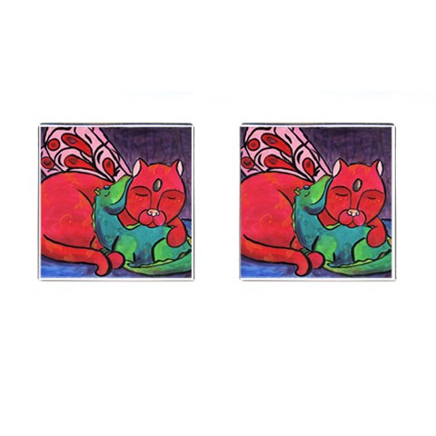 Hug Cufflinks (Square) from UrbanLoad.com Front(Pair)
