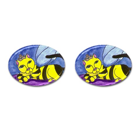 QueenBee Cufflinks (Oval) from UrbanLoad.com Front(Pair)
