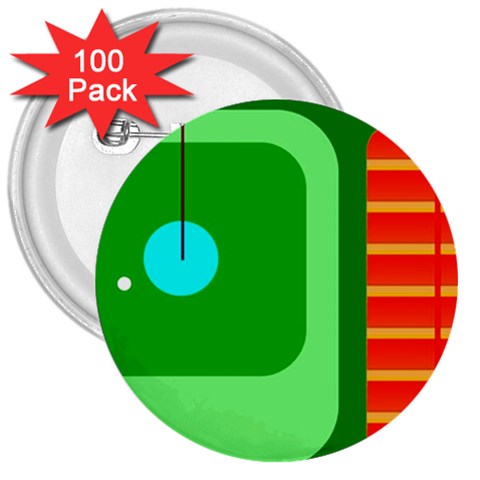 Golfers Dream 3  Button (100 pack) from UrbanLoad.com Front