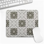 black and white square bkgd Large Mousepad