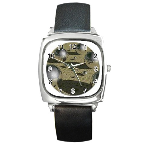 Square Metal Watch from UrbanLoad.com Front