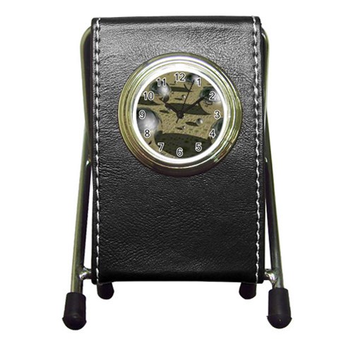 Pen Holder Desk Clock from UrbanLoad.com Front