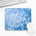 blue swirls Large Mousepad