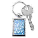 blue swirls Key Chain (Rectangle)