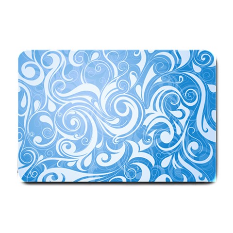 blue swirls Small Doormat from UrbanLoad.com 24 x16  Door Mat