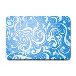 blue swirls Small Doormat