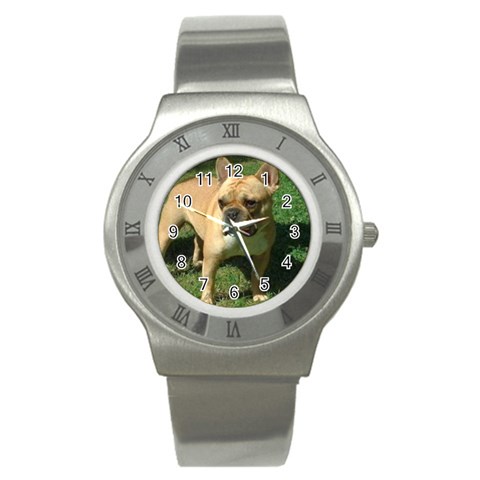 French Bulldog Stainless Steel Watch from UrbanLoad.com Front