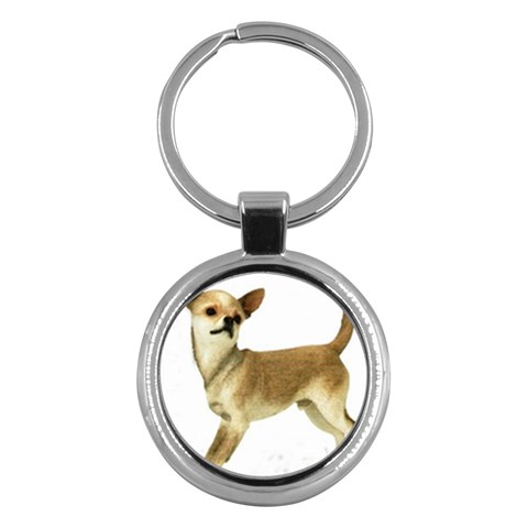 Chihuahua Key Chain (Round) from UrbanLoad.com Front