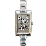 Dalmatian Rectangular Italian Charm Watch