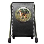 Italian Greyhound Pen Holder Desk Clock