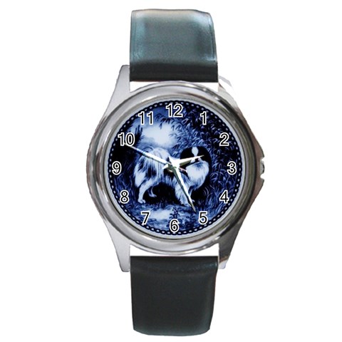 Japanese Chin Round Metal Watch from UrbanLoad.com Front