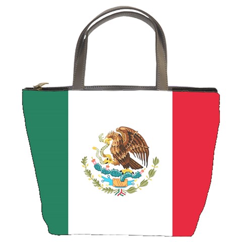 MEXICAN FLAG Mexico Latin America National Bucket Bag from UrbanLoad.com Front