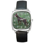 Miniature Pinscher Square Metal Watch