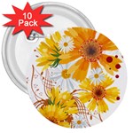 yellow_flower 3  Button (10 pack)