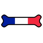 French Flag Magnet (Dog Bone)