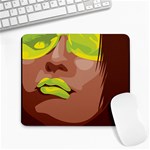 lemon lips Large Mousepad