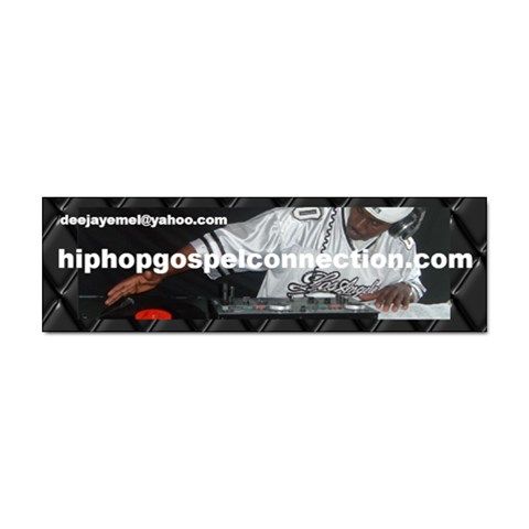 Hip Hop Gospel Connection Logo Sticker (Bumper) from UrbanLoad.com Front