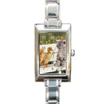 Kitty & Friends Rectangular Italian Charm Watch