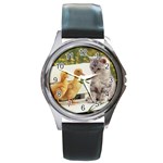 Kitty & Friends Round Metal Watch