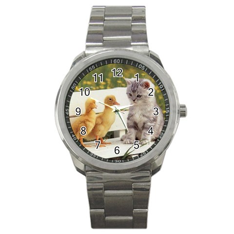 Kitty & Friends Sport Metal Watch from UrbanLoad.com Front