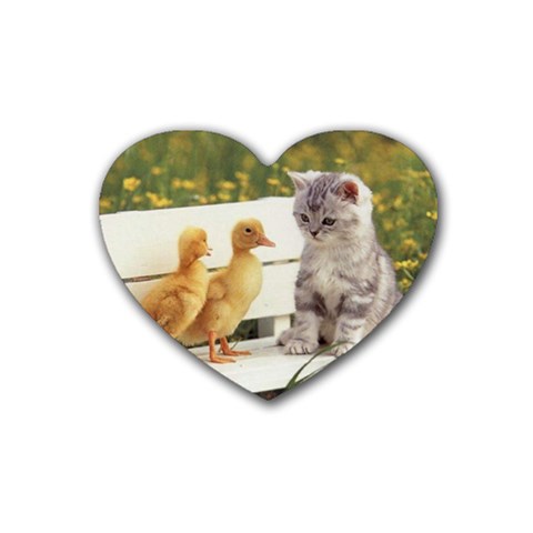 Kitty & Friends Rubber Coaster (Heart) from UrbanLoad.com Front