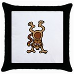 Monkey Throw Pillow Case (Black)