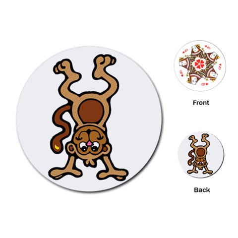 Monkey Playing Cards (Round) from UrbanLoad.com Front